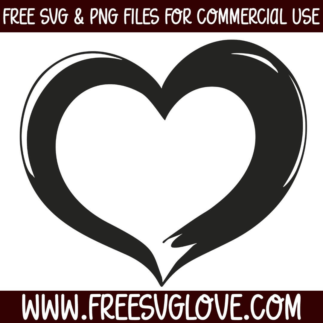 Hand Drawn Heart SVG Cut File For Cricut