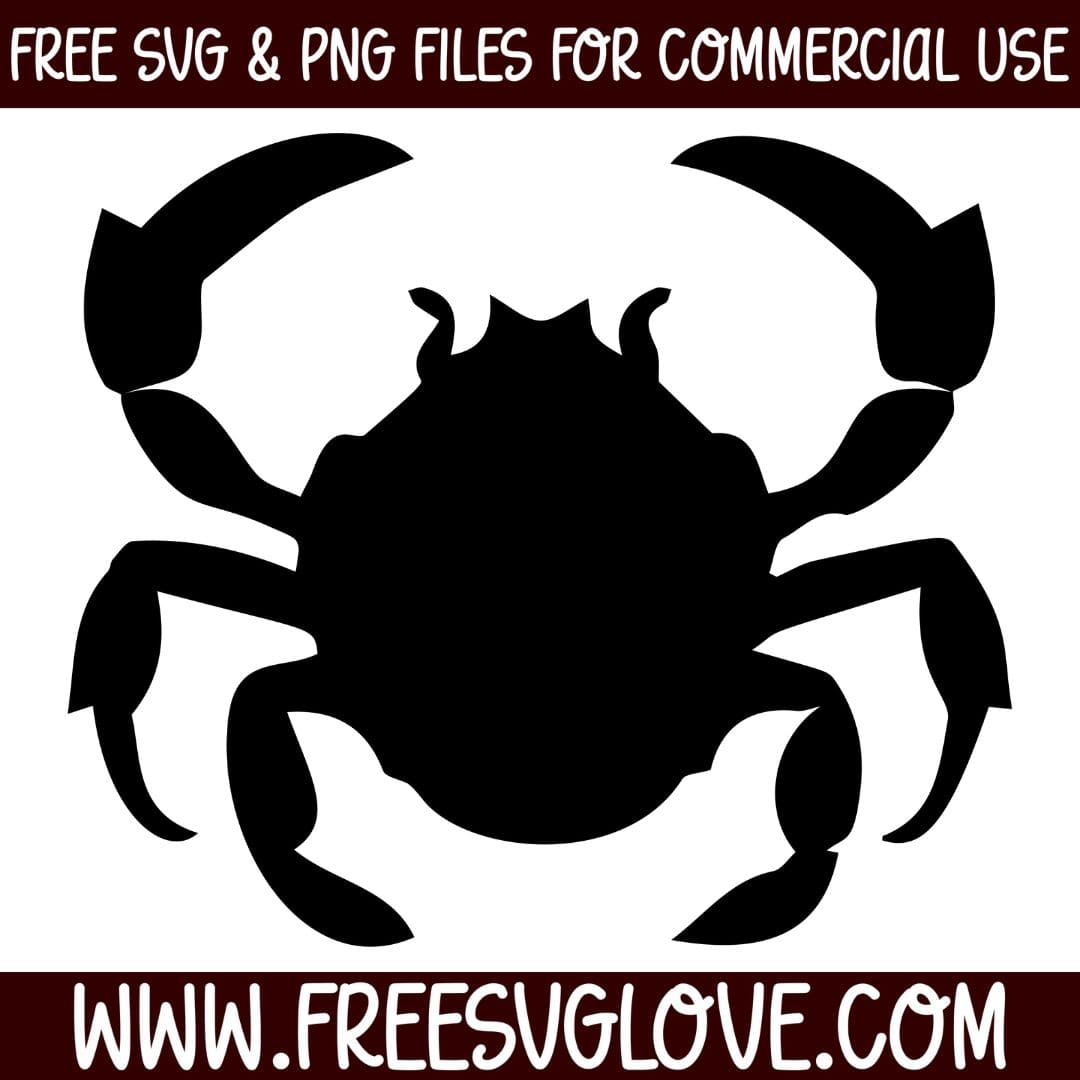 Crab Silhouette SVG Cut File For Cricut