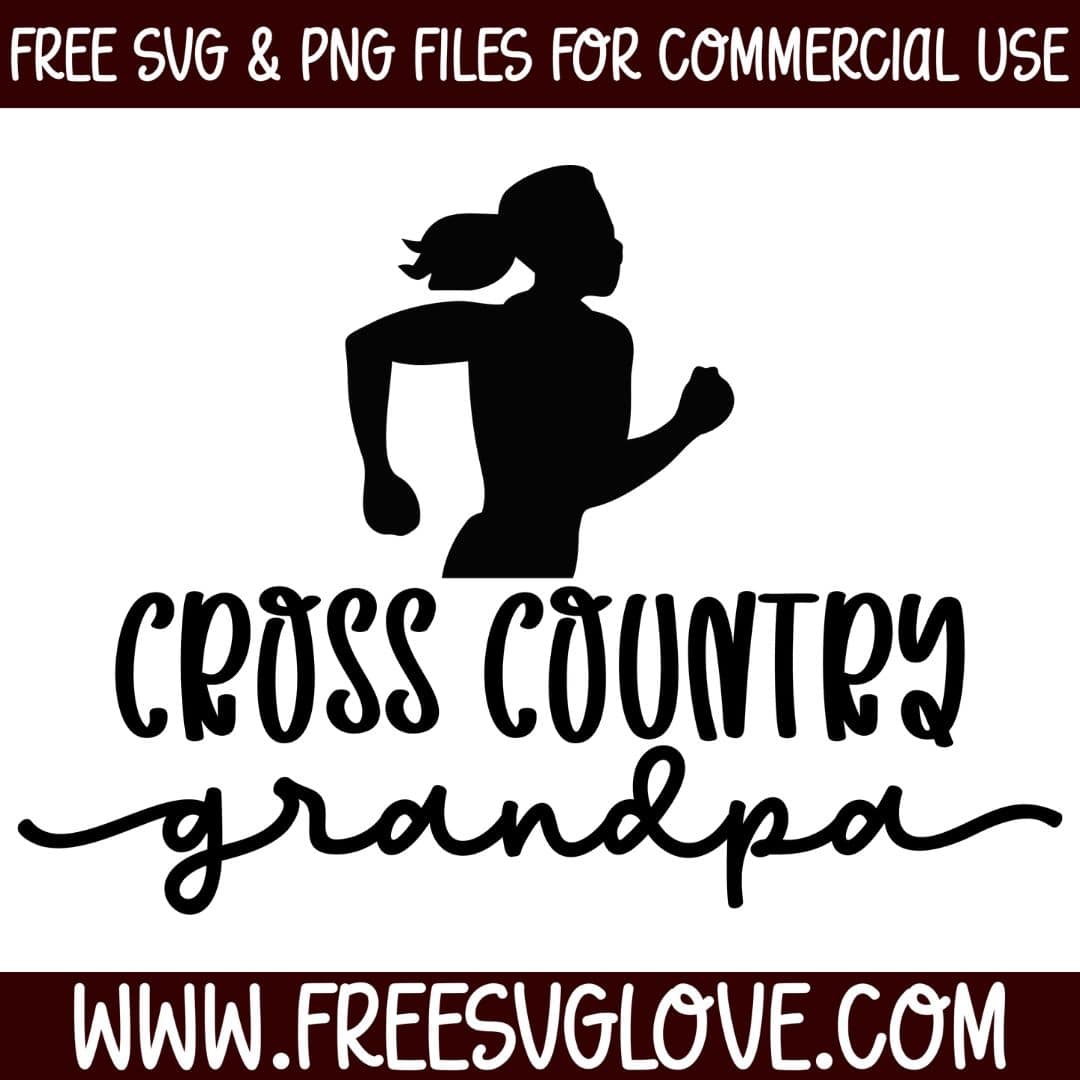 Cross Country Grandpa SVG Cut File For Cricut