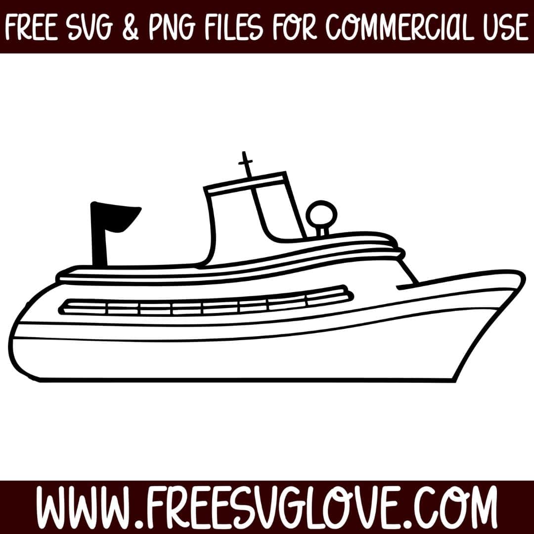 Cruise Ship SVG Cut File For Cricut