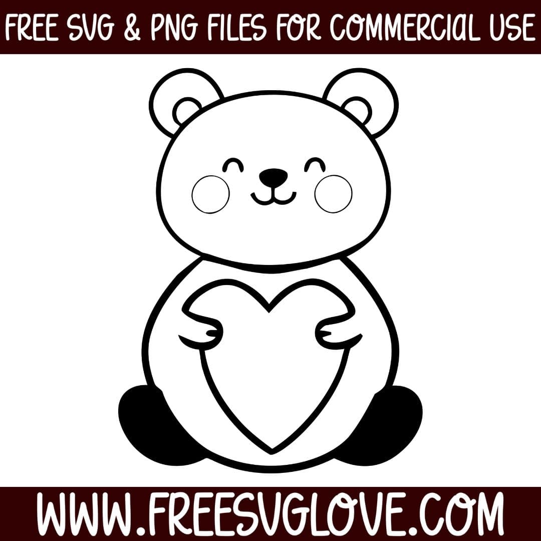 Cute Bear SVG Cut File For Cricut