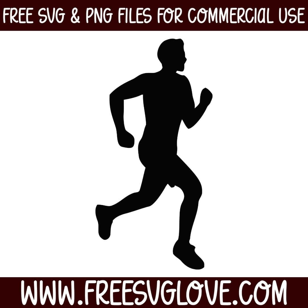 Male Cross Country Runner SVG Cut File For Cricut