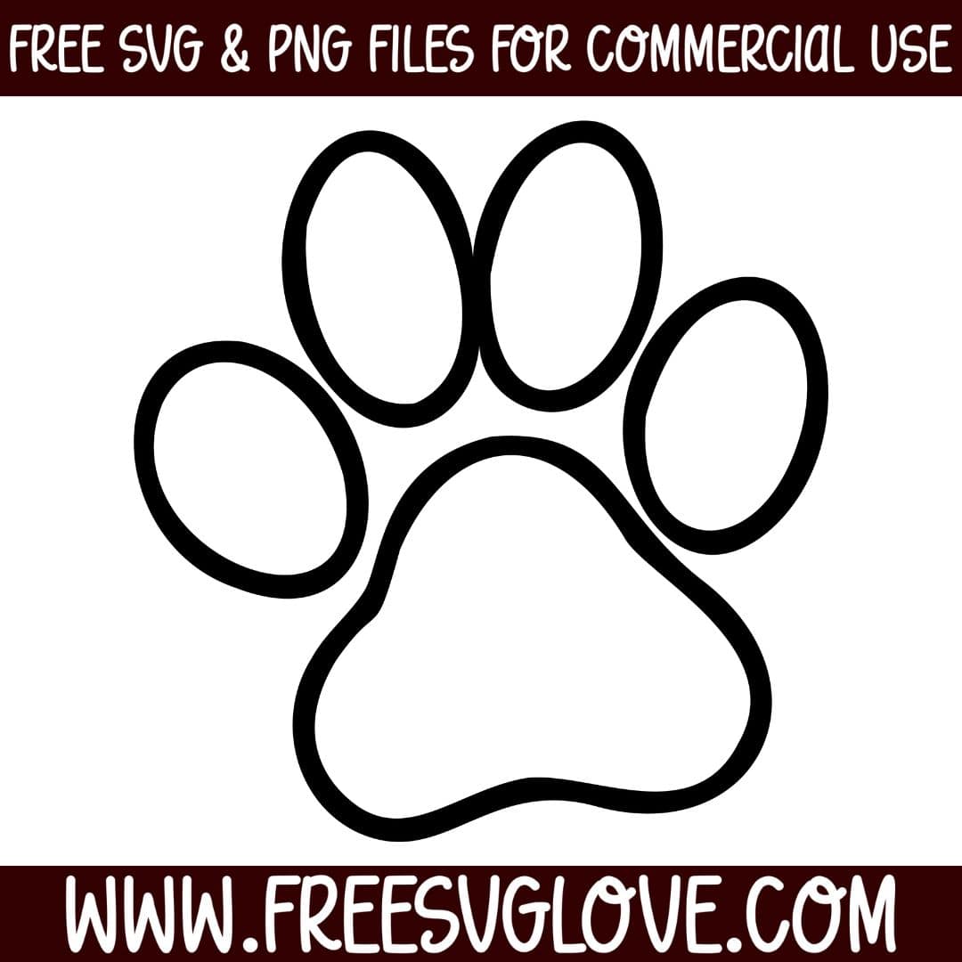 Paw Print SVG Cut File For Cricut