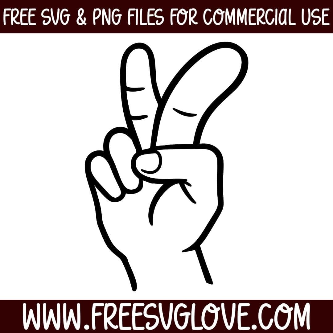 Peace Sign Hand SVG - Free SVG Love