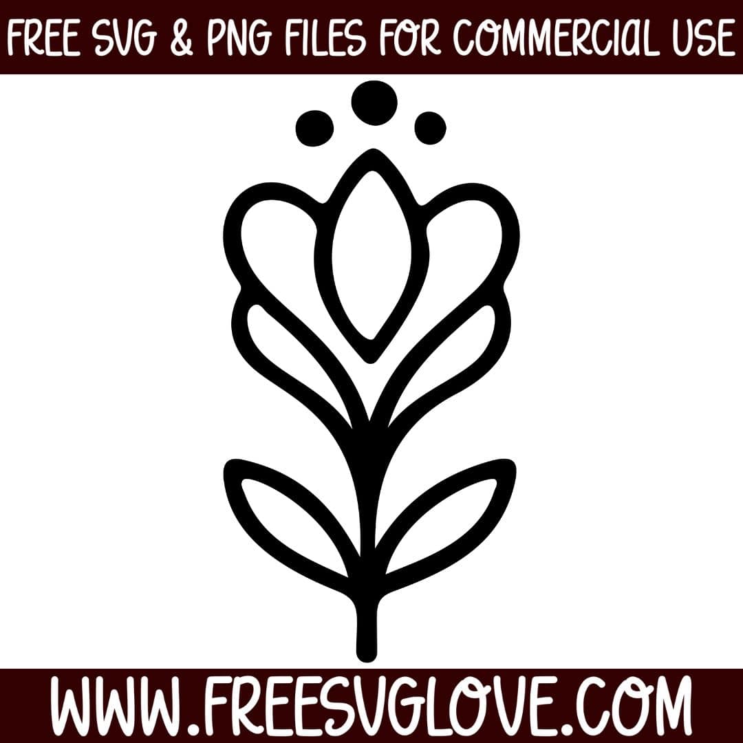 Simple Flower SVG Cut File For Cricut