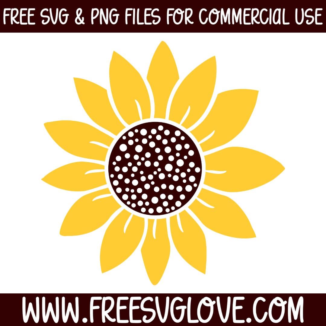 Simple Sunflower SVG Cut File For Cricut