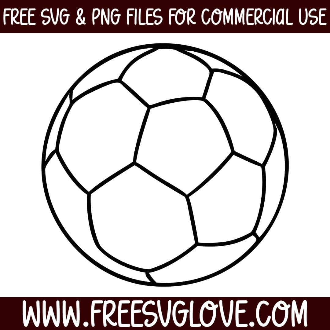 Soccer Ball Outline SVG Cut File For Cricut