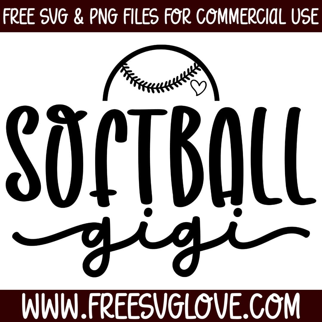 Softball Gigi SVG Cut File For Cricut