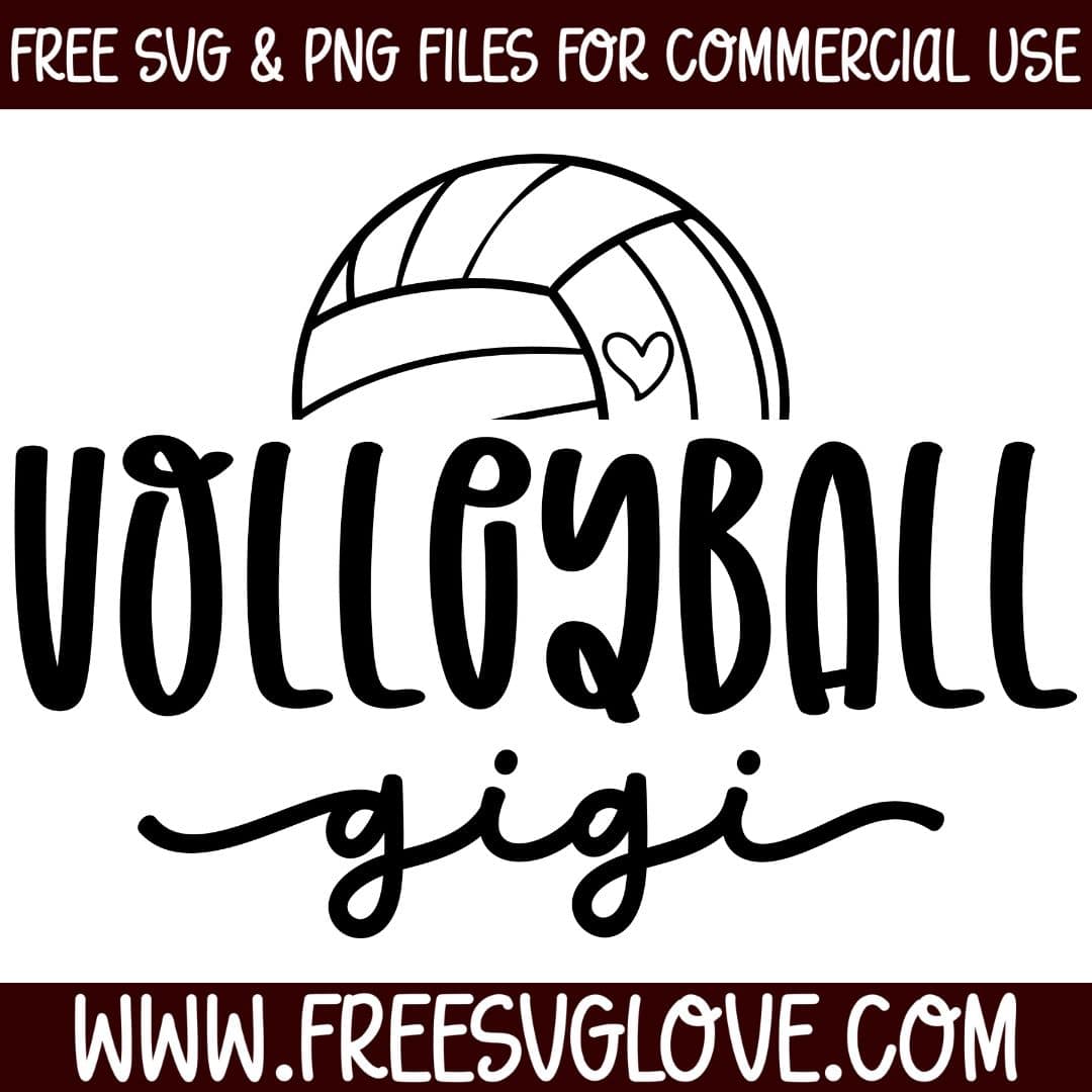 Volleyball Gigi SVG Cut File For Cricut