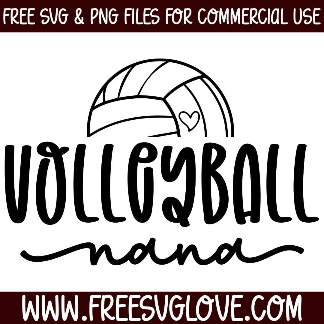 Volleyball Nana SVG Cut File For Cricut