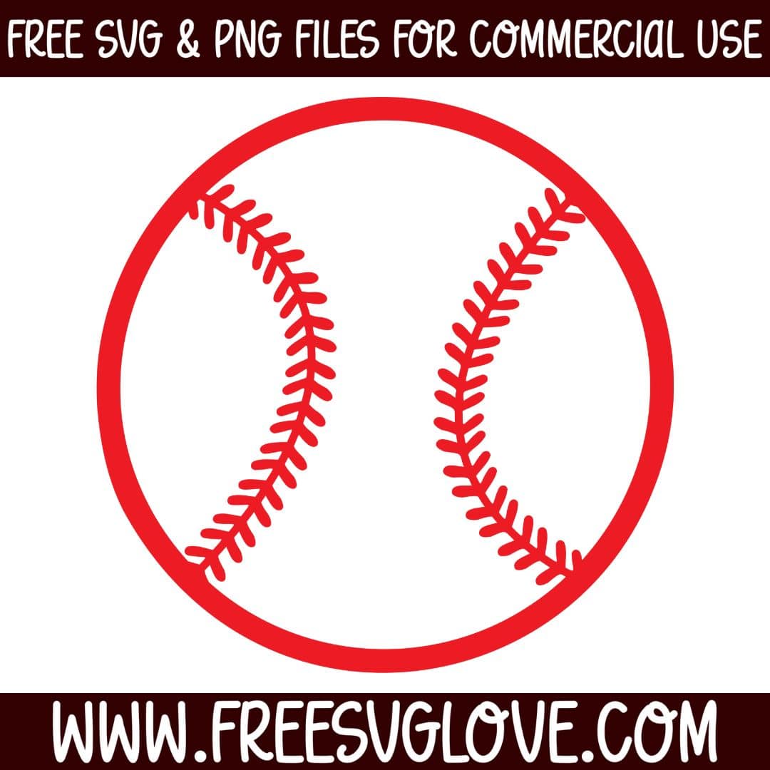 Baseball Ball SVG Cut File For Cricut