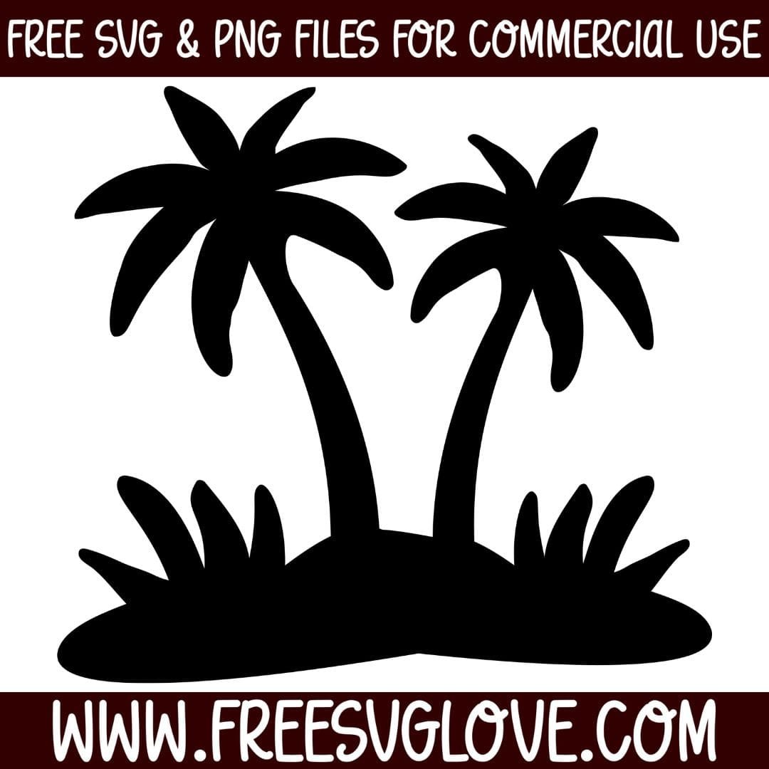 beach palm tree silhouette svg cut file for cricut