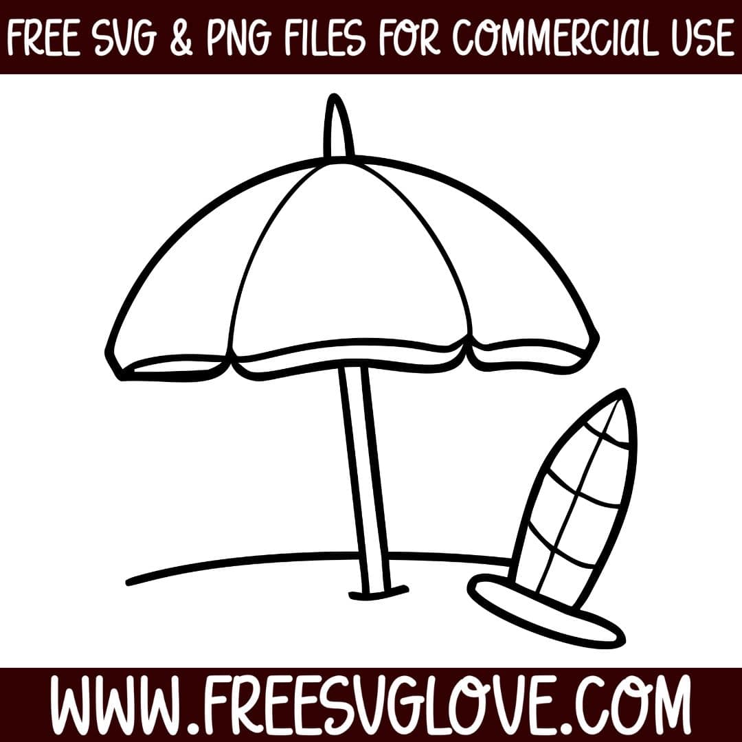 Beach Umbrella SVG Cut File For Cricut
