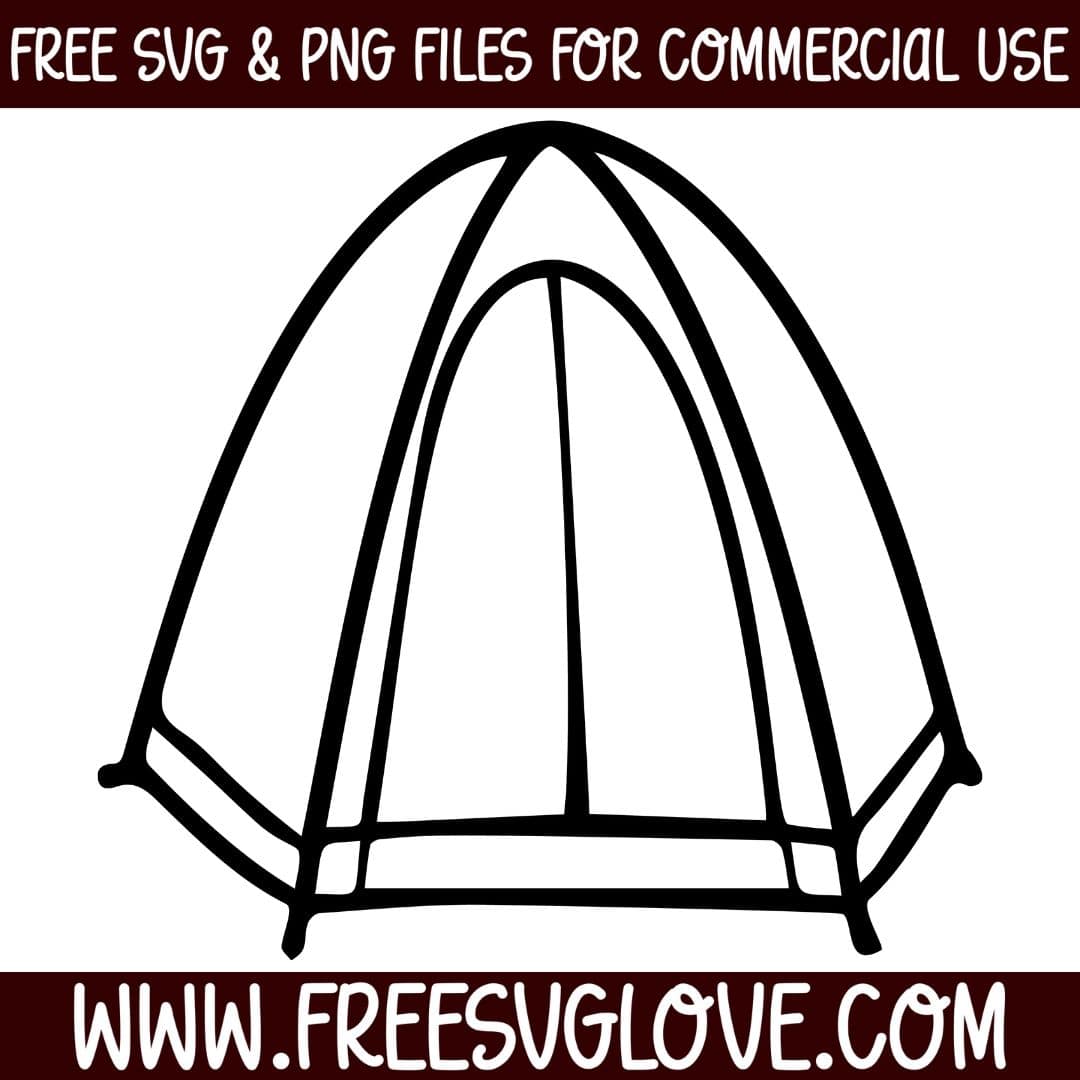 camping tent svg cut file for cricut