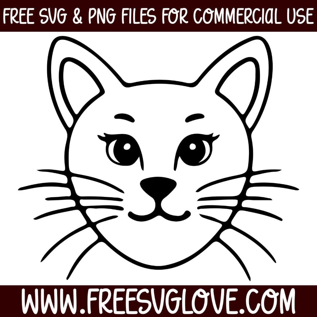 Cat Face SVG Cut File For Cricut