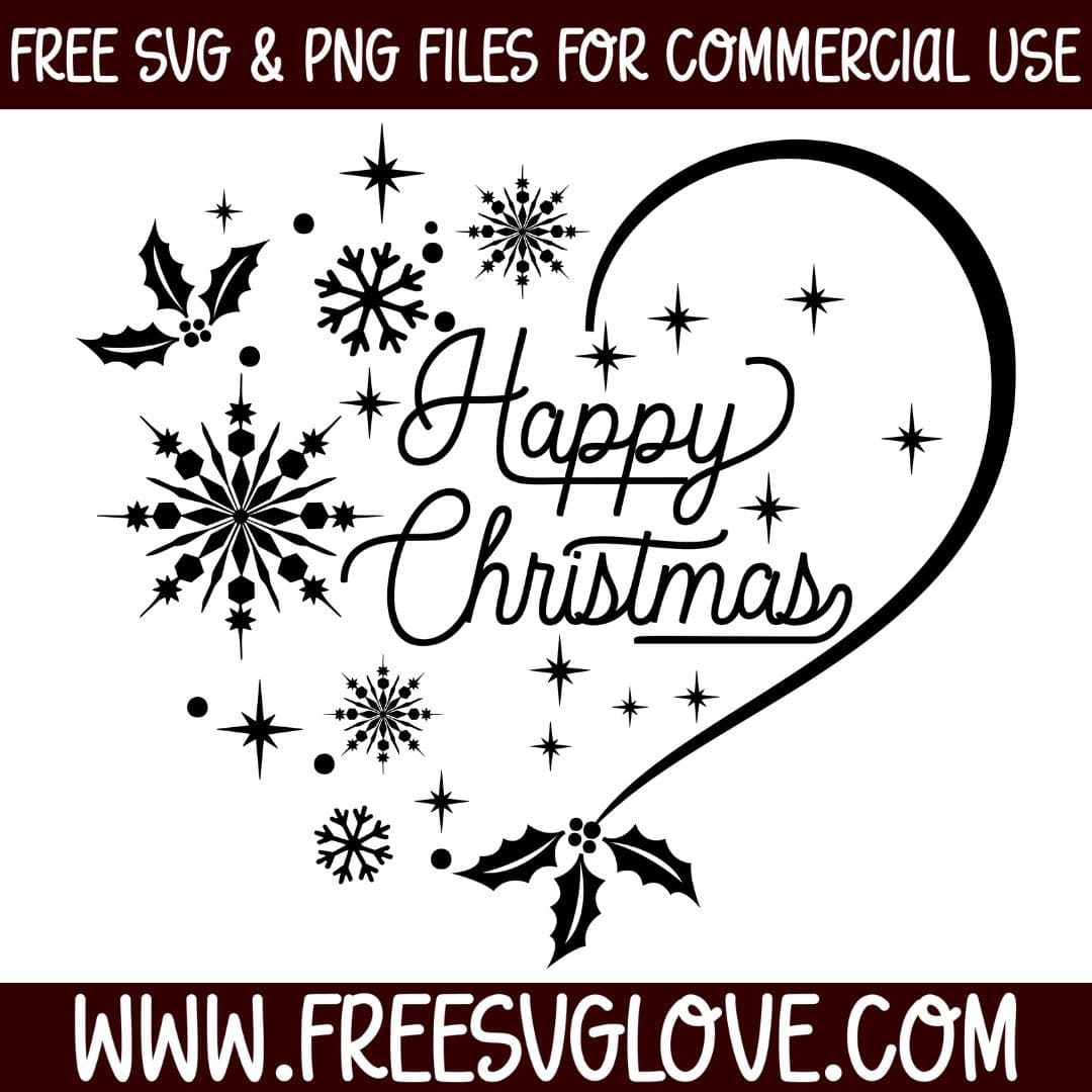 Happy Christmas SVG Cut File For Cricut
