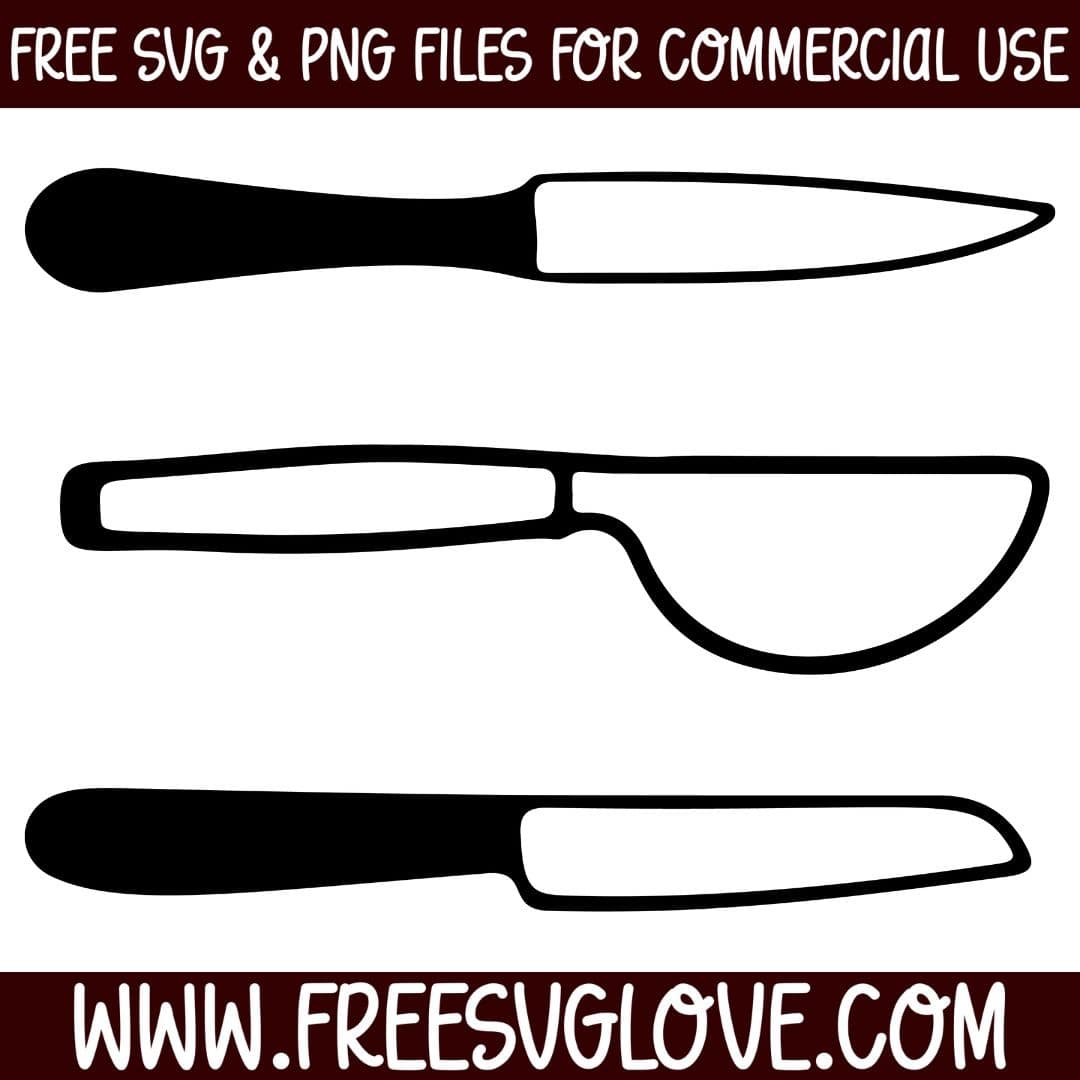 Kitchen Knife SVG Cut File For Cricut