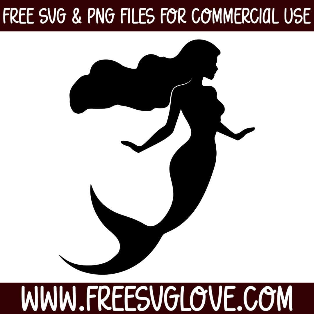 Mermaid Silhouette SVG Cut File For Cricut #2