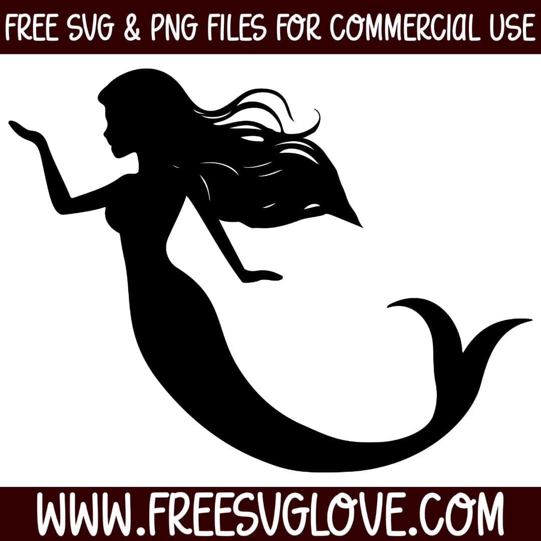 mermaid silhouette svg cut file for cricut