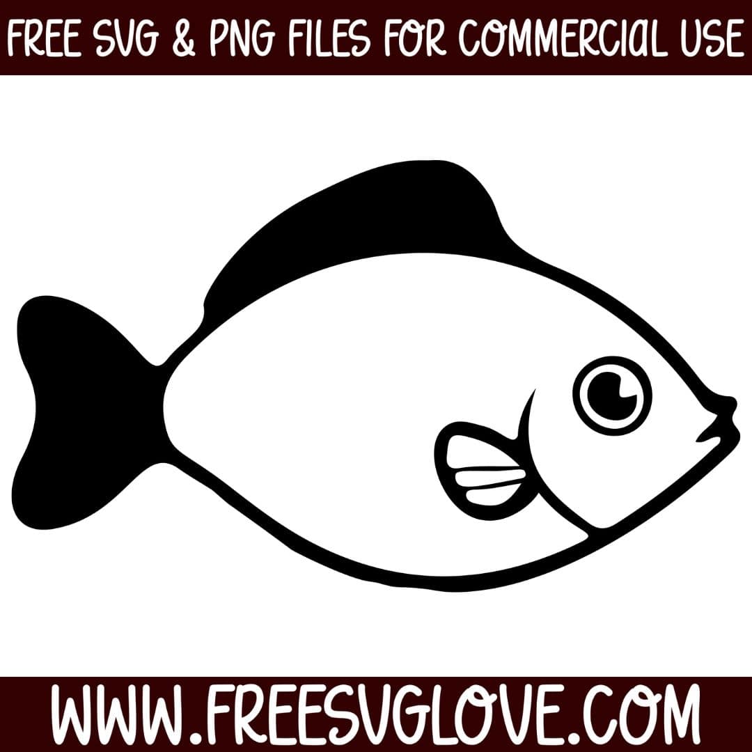 Simple Fish SVG Cut File For Cricut
