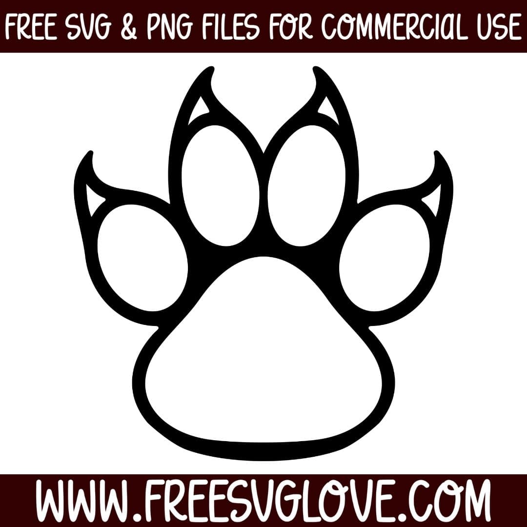 Tiger Paw Print SVG Cut File For Cricut