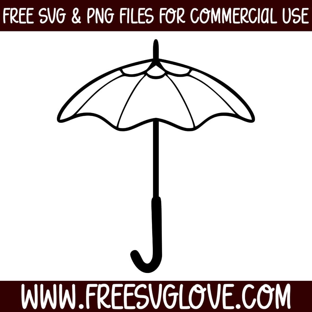 Simple Umbrella SVG Cut File For Cricut