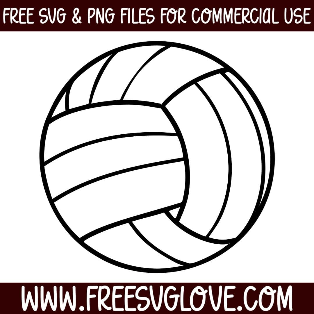 Volleyball Ball SVG Cut File For Cricut