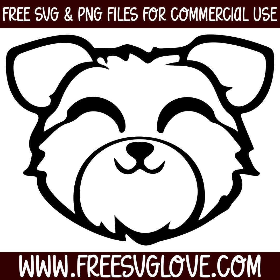 Yorkshire Terrier Face SVG Cut File For Cricut