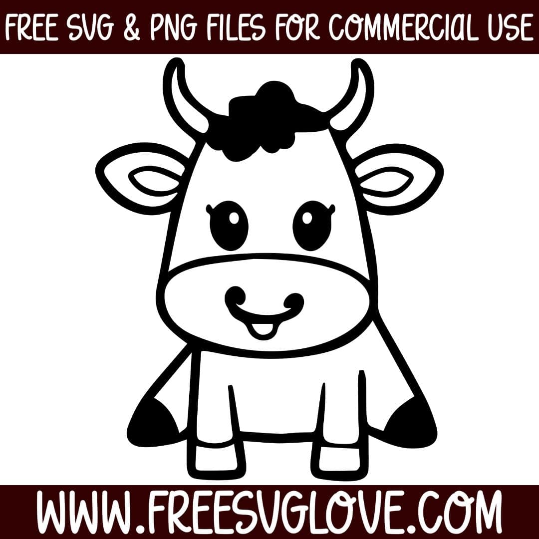 Baby Cow SVG Cut File For Cricut