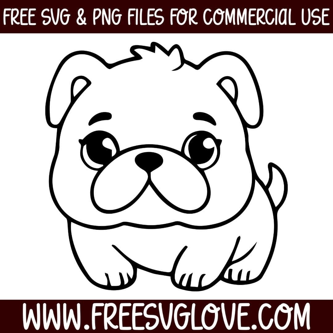 Cute Bulldog SVG - Free SVG Love