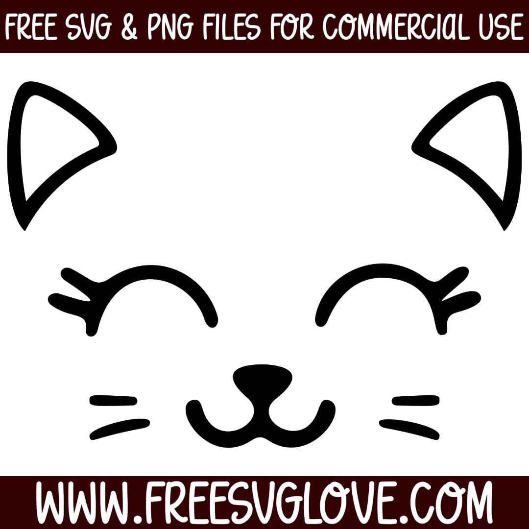 Simple Cat Face SVG Cut File For Cricut