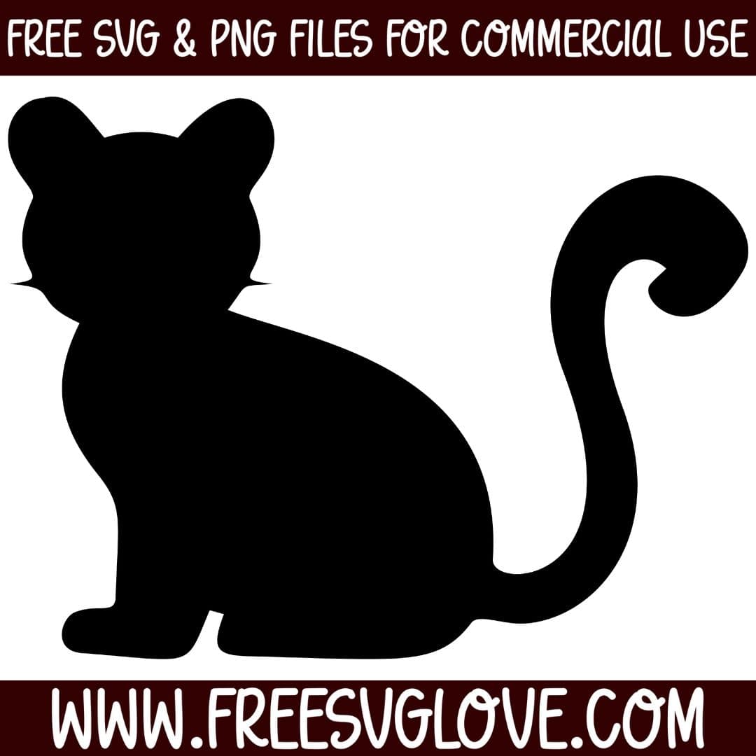 Cat Silhouette SVG Cut File For Cricut