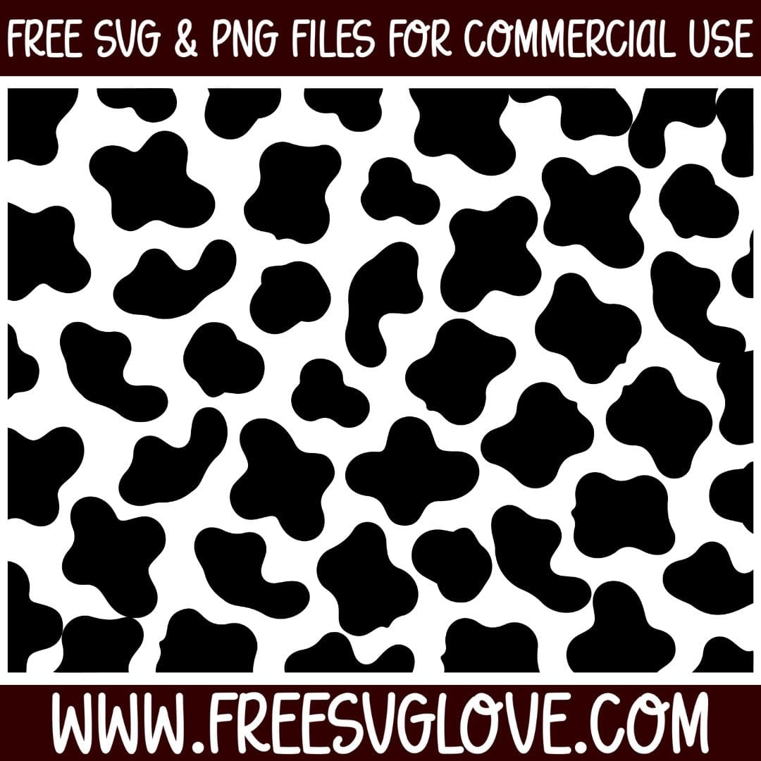 Cow Print SVG Cut File For Cricut