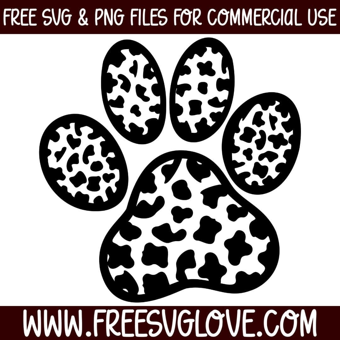 Cow Spots Paw Print SVG Cut File For Cricut