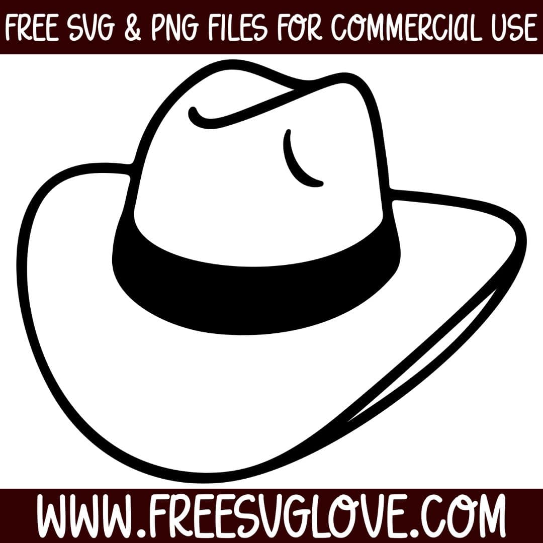 Cowgirl Hat SVG Cut File For Cricut