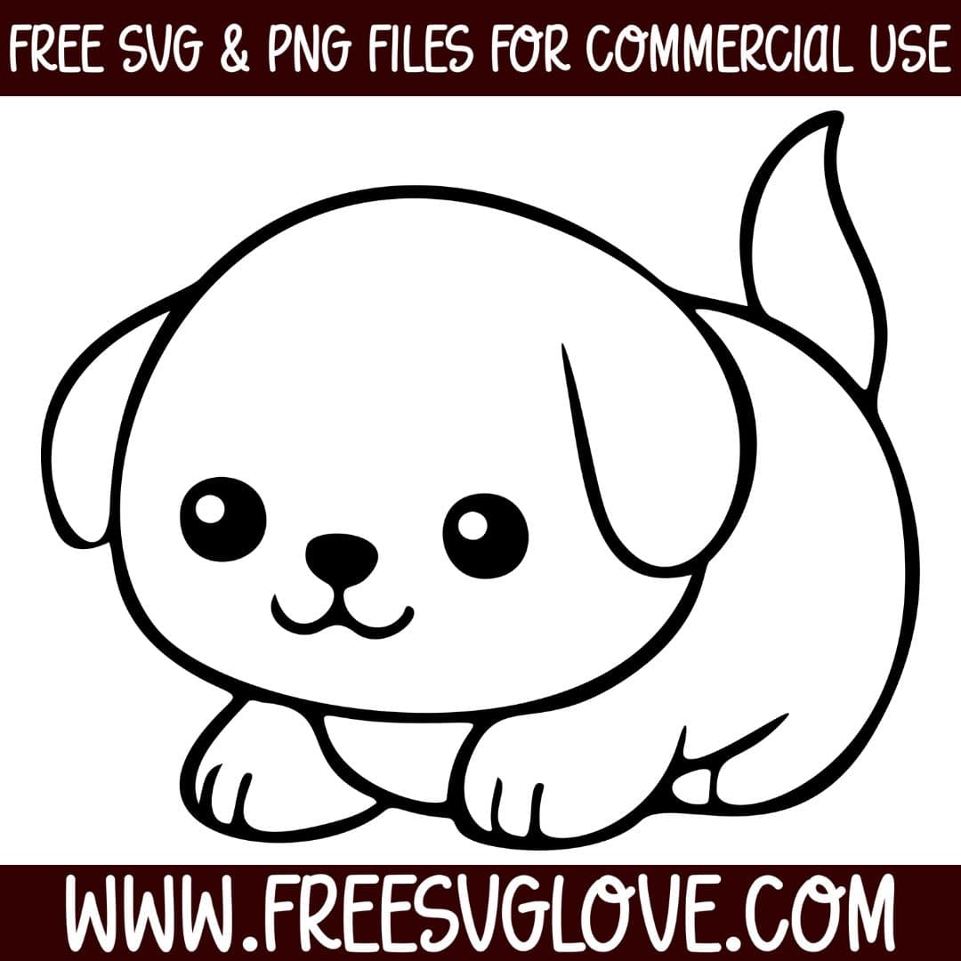 Cute Puppy SVG Cut File For Cricut