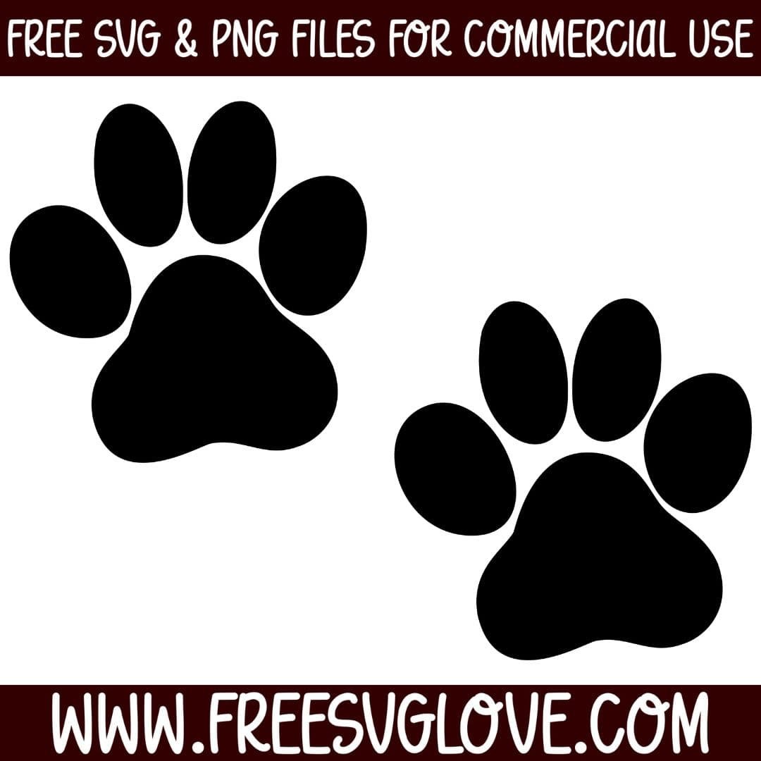 Dog Paw Prints SVG Cut File For Cricut