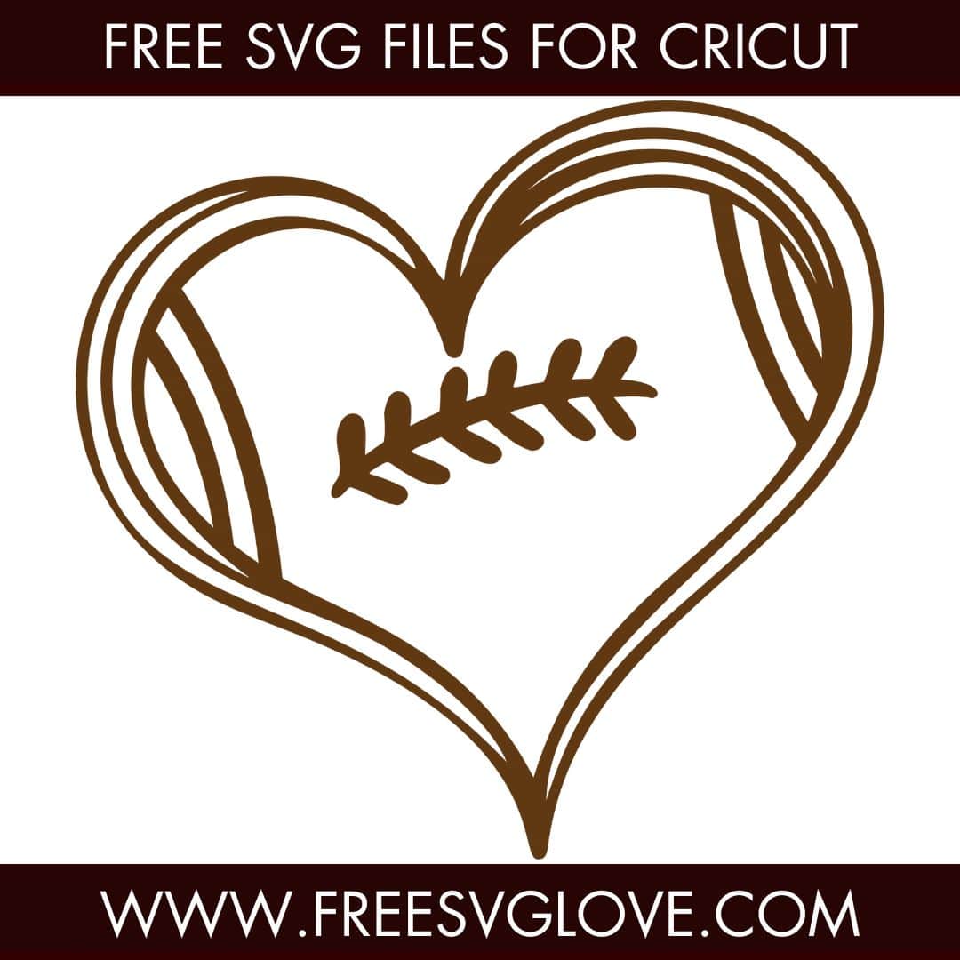 Doodle Football Heart SVG Cut File For Cricut