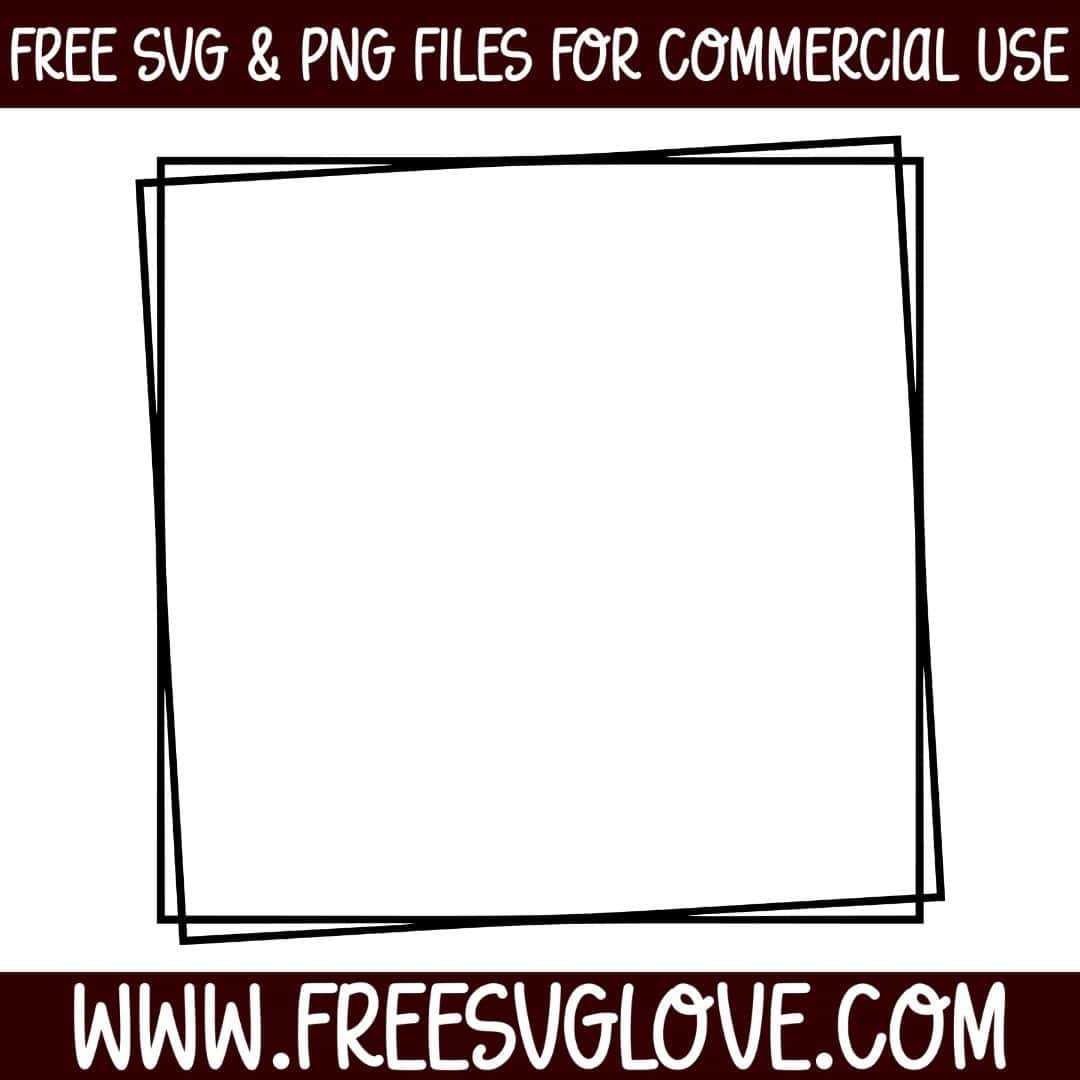 double square frame svg cut file for cricut