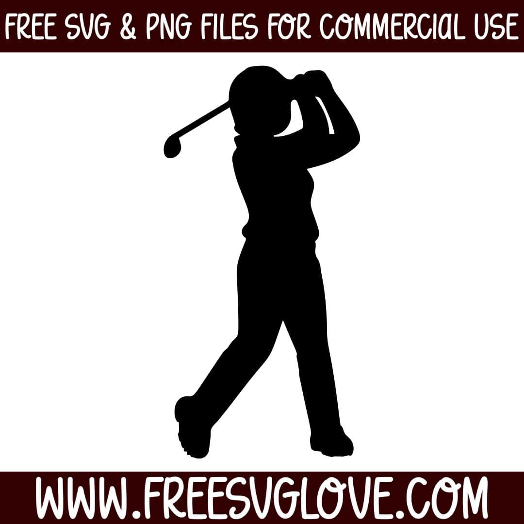 Golfer Silhouette SVG Cut File For Cricut
