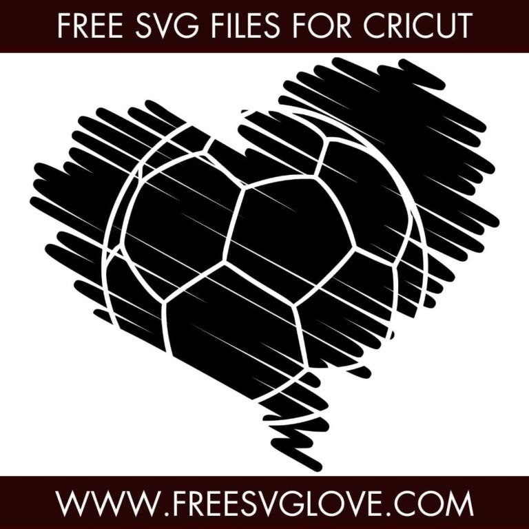 Scribble Soccer Ball Heart SVG File For Cricut Free SVG Love scribble-soccer-ball-heart-svg-file-for-cricut-free-svg-love