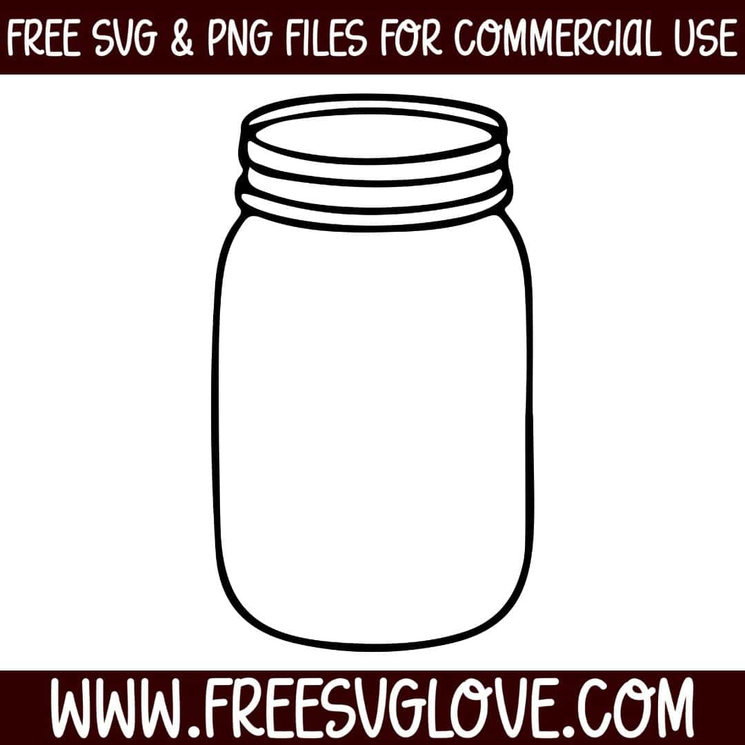 Simple Mason Jar SVG Cut File For Cricut