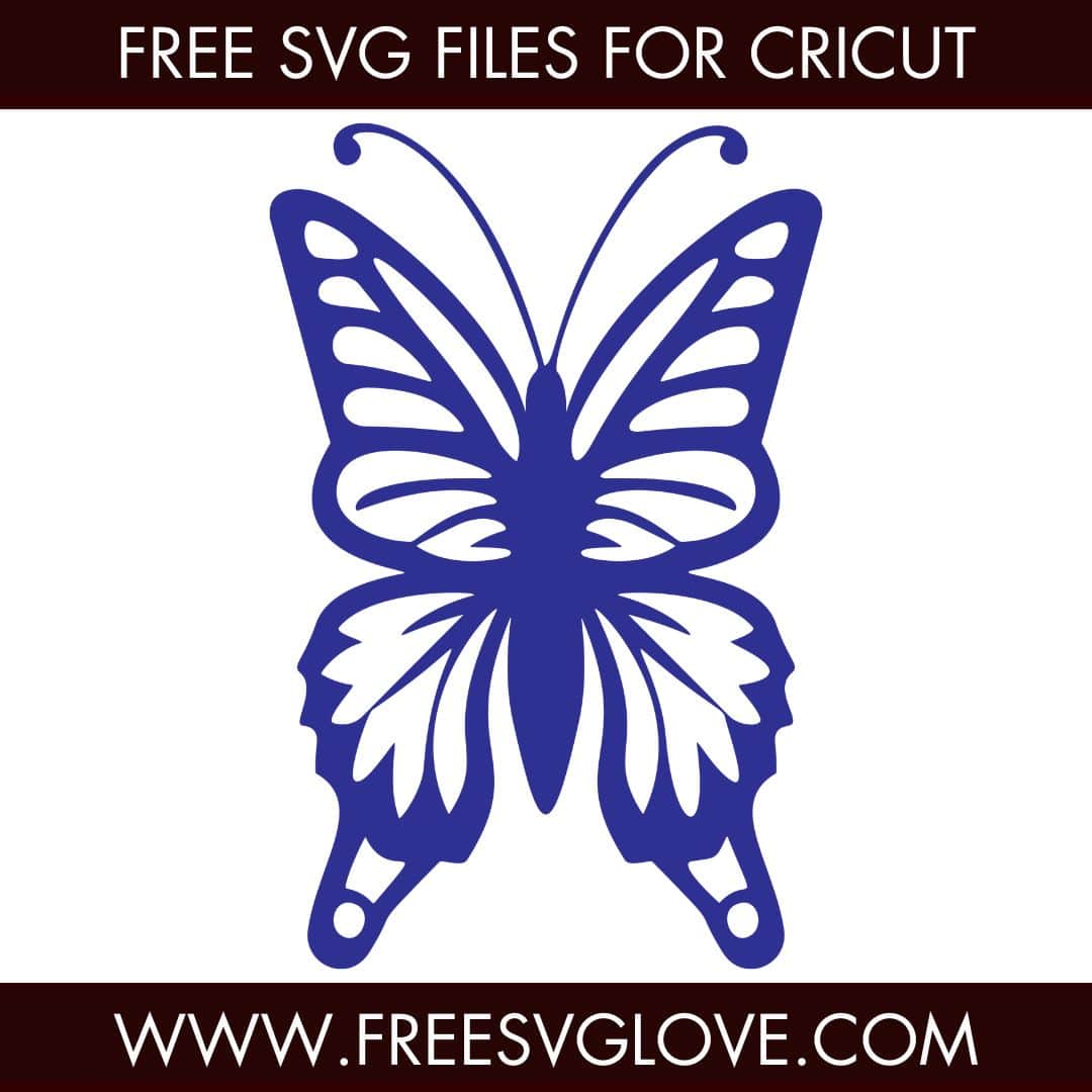 Blue Butterfly SVG Cut File For Cricut