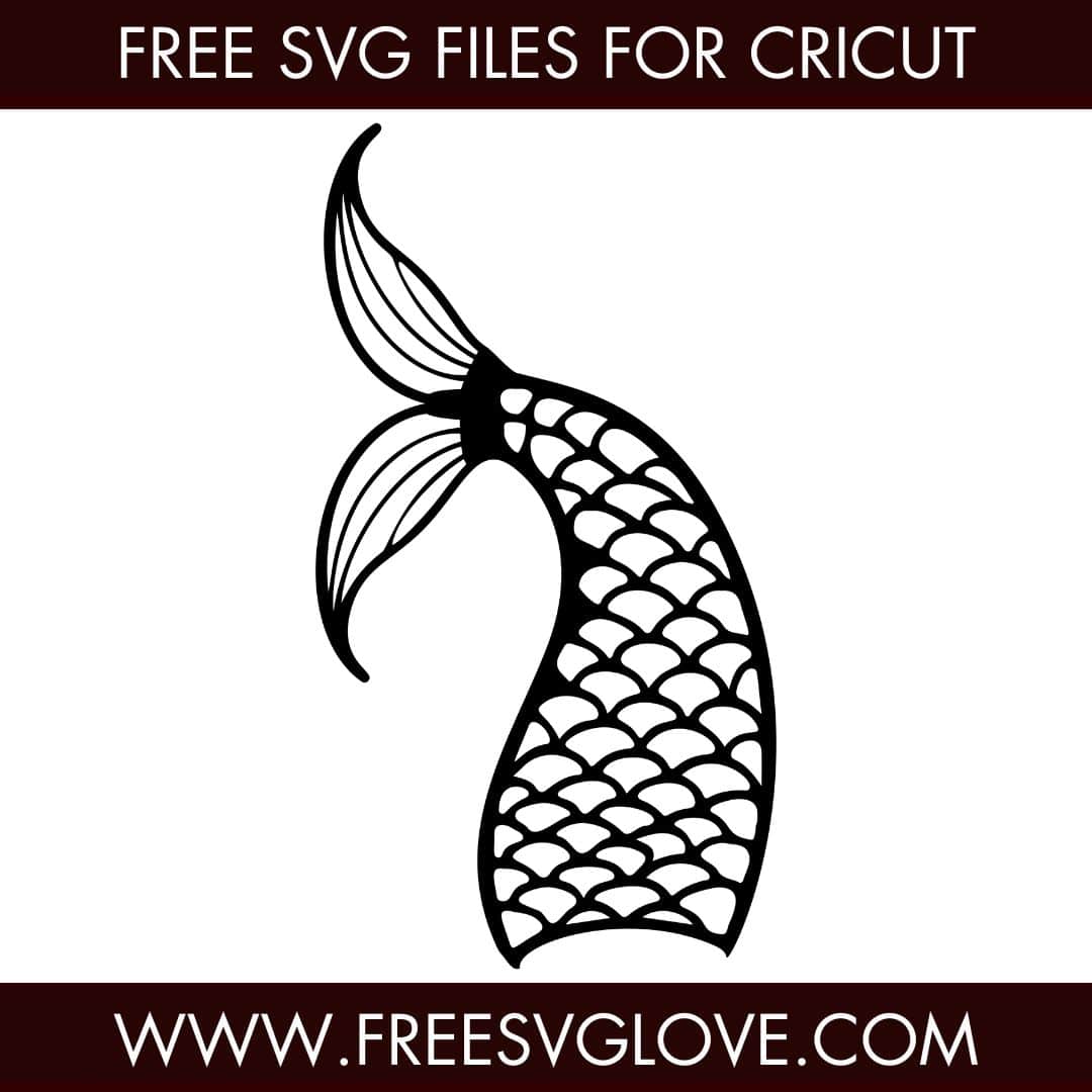 Simple Mermaid Tail SVG Cut File For Cricut