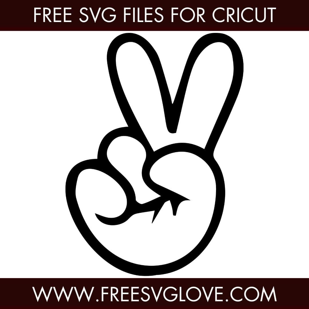 Peace Sign Hand SVG Cut File For Cricut