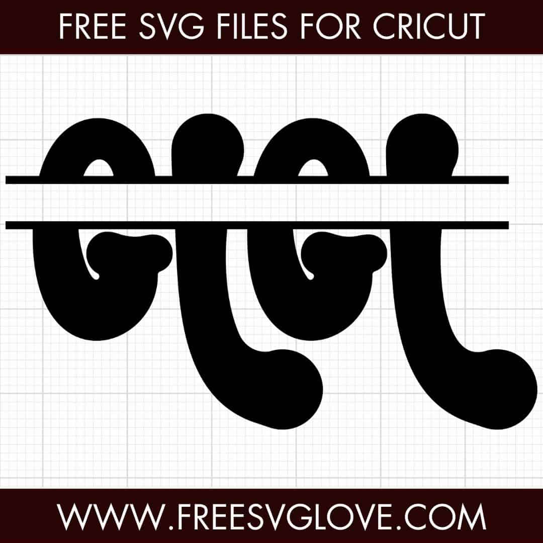 Gigi Split Monogram SVG Cut File For Cricut