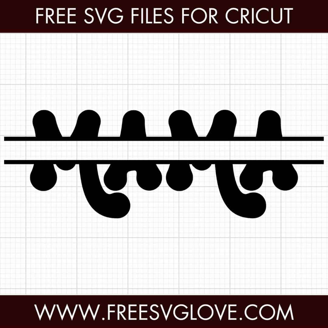 Mama Split Monogram SVG Cut File For Cricut