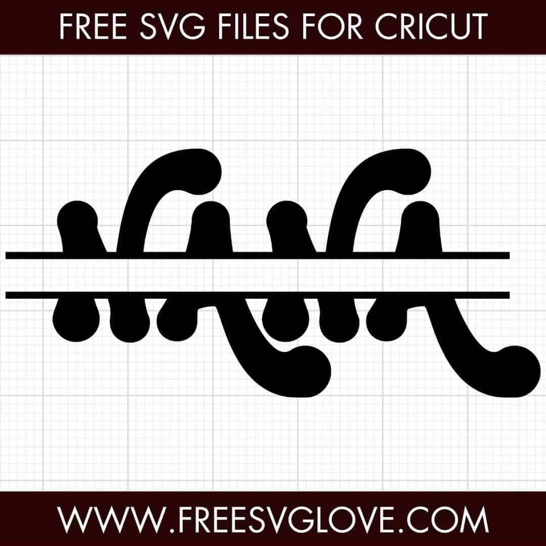 Nana Split Monogram SVG Cut File For Cricut