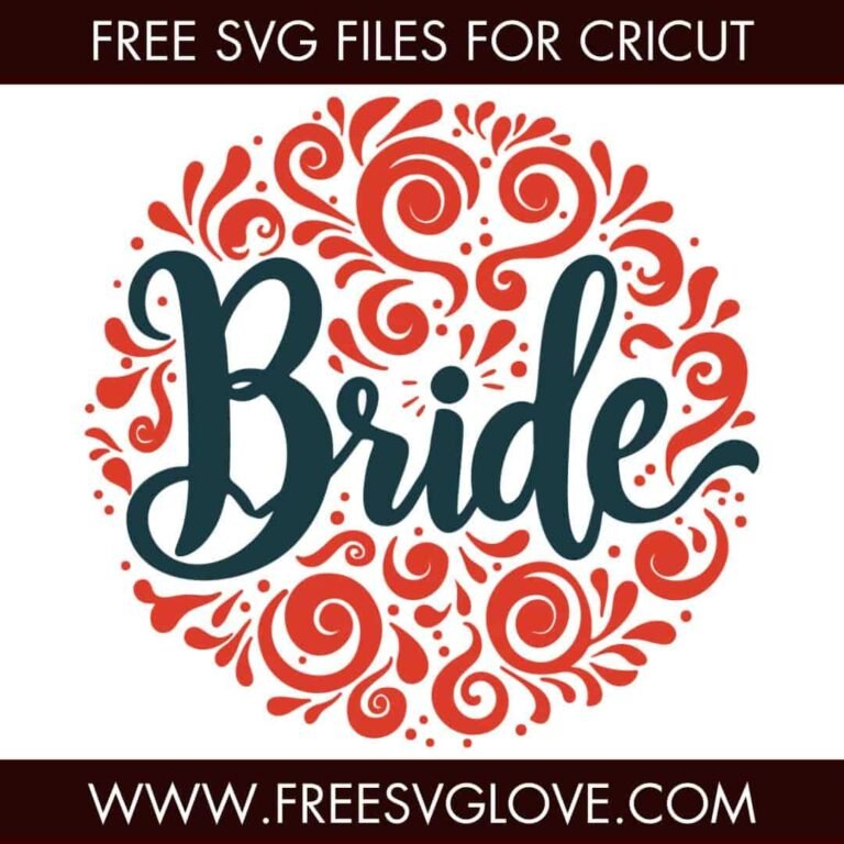 Bride Block Lettering Bride, Lettering Art SVG File For Cricut - Free SVG Love