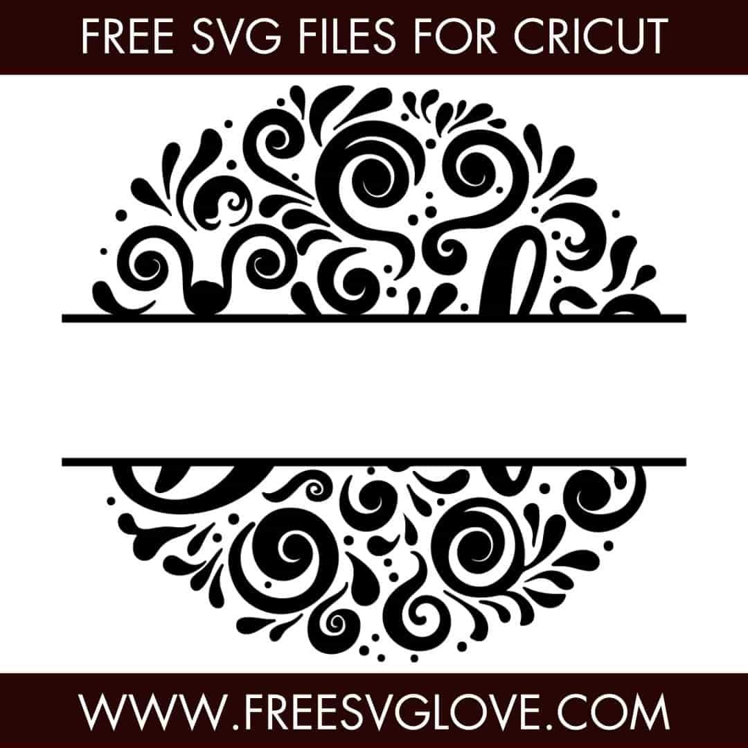 Split Monogram SVG Cut File For Cricut